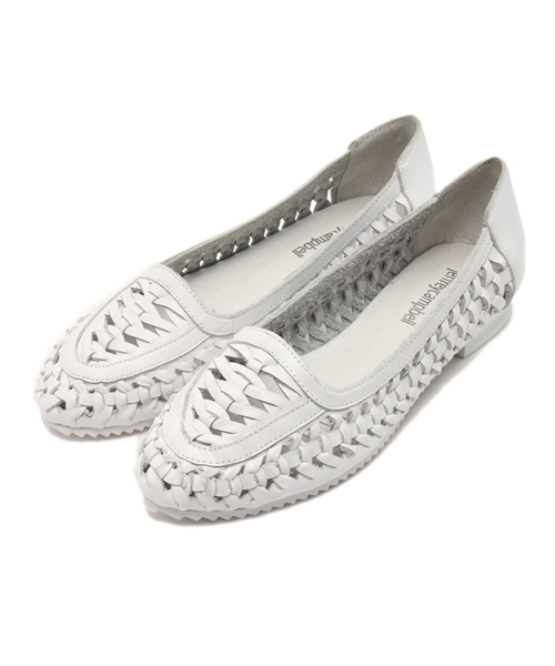 Jeffrey Campbell（ジェフリーキャンベル）の「メッシュフラットパンプス（バレエシューズ・レディース・ホワイト/ブラック/ナチュラル・36/38/37/39/35）」の2枚目の写真