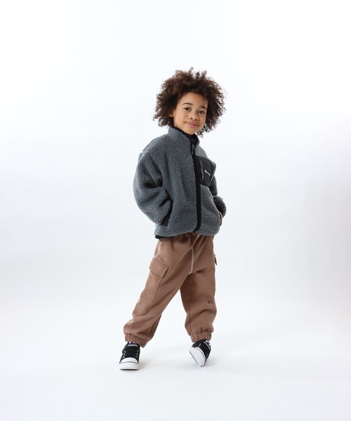 Champion(チャンピオン)の「【Champion/チャンピオン】キッズ ボアジップジャケット(その他アウター・キッズ・オフホワイト/チャコール/オレンジ系その他3・120/130/110/140/100)」の2枚目の写真
