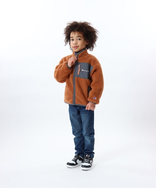 Champion(チャンピオン)の「【Champion/チャンピオン】キッズ ボアジップジャケット(その他アウター・キッズ・オフホワイト/チャコール/オレンジ系その他3・120/130/110/140/100)」の3枚目の写真