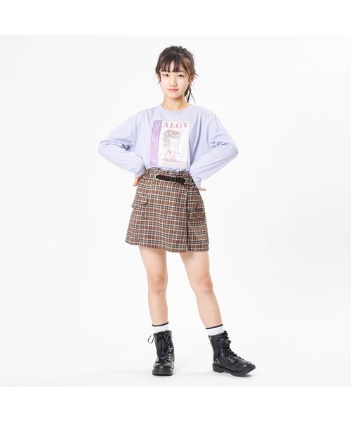 algy（アルジー）の「前ベルトチェックキュロット（その他パンツ・キッズ・ブラック/ベージュ/グレー/グリーン・SMALL/MEDIUM/X-SMALL/XX-SMALL）」の8枚目の写真