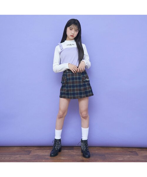 algy（アルジー）の「前ベルトチェックキュロット（その他パンツ・キッズ・ブラック/ベージュ/グレー/グリーン・SMALL/MEDIUM/X-SMALL/XX-SMALL）」の13枚目の写真