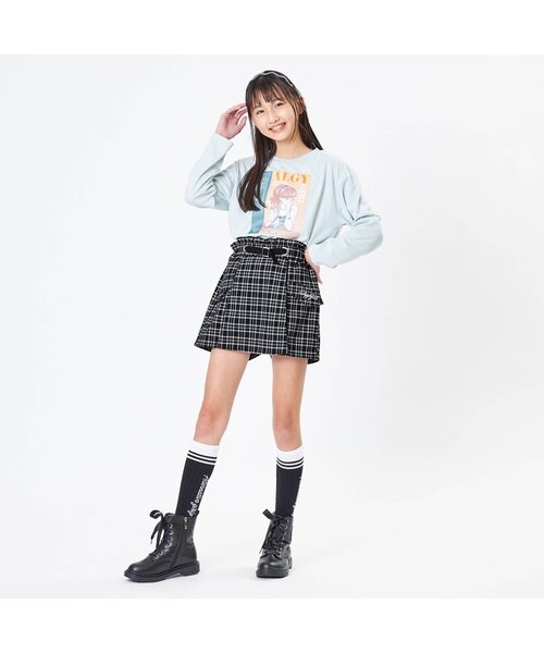 algy（アルジー）の「前ベルトチェックキュロット（その他パンツ・キッズ・ブラック/ベージュ/グレー/グリーン・SMALL/MEDIUM/X-SMALL/XX-SMALL）」の14枚目の写真