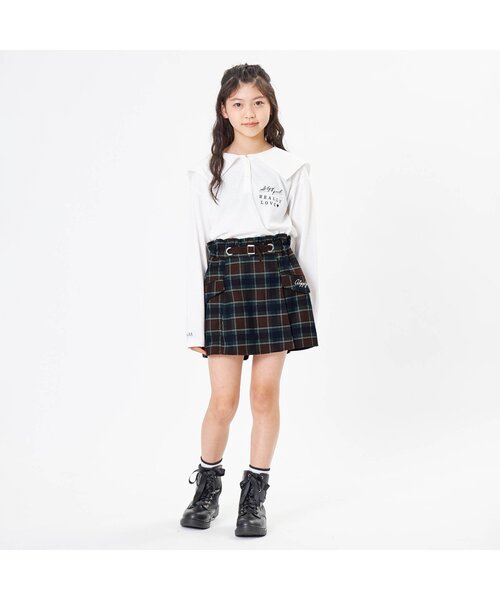 algy（アルジー）の「前ベルトチェックキュロット（その他パンツ・キッズ・ブラック/ベージュ/グレー/グリーン・SMALL/MEDIUM/X-SMALL/XX-SMALL）」の17枚目の写真