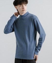 ハイネックカットソー マイクロスムースロングスリーブTシャツ
