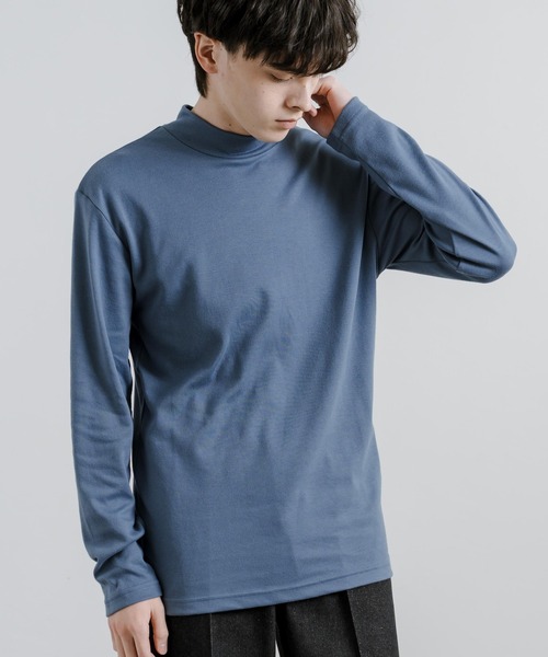 Rocky Monroe(ロッキーモンロー)の「ハイネックカットソー マイクロスムースロングスリーブTシャツ(Tシャツ/カットソー・メンズ・ブラック/オフホワイト/グレイッシュベージュ/サックスブルー・LL/L/M)」の14枚目の写真