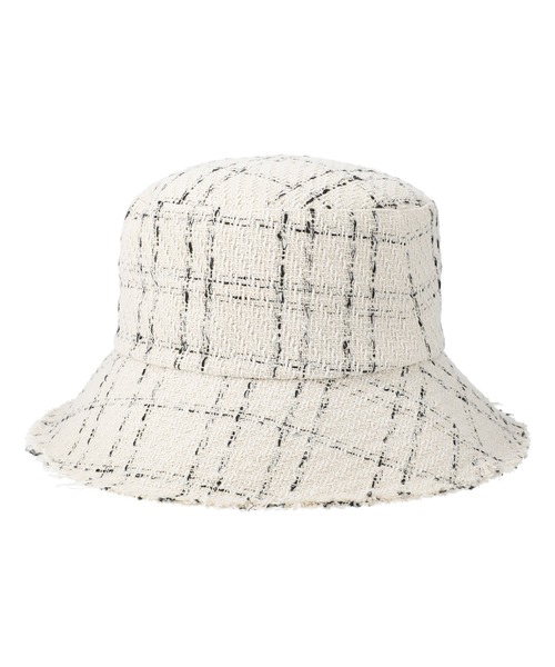 yield（イールド）の「【Lovable】Tweed Bucket Hat_BATT-27613（ハット・レディース・ブラック/ホワイト/ブラック×ホワイト/ブラウン/ネイビー・FREE）」の3枚目の写真