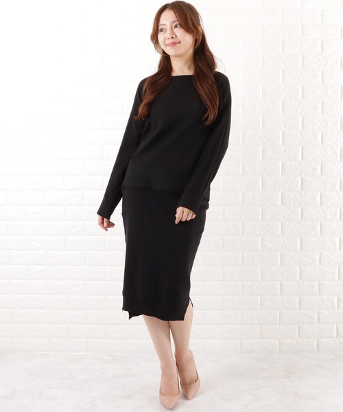 Lace Ladies(レースレディース)の「上下セット ニットセットアップ(ワンピース・レディース・グレー/ブラック/ベージュ・S/M/L)」の14枚目の写真