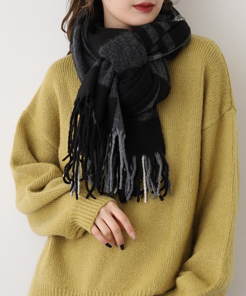 セール】PAGE ONE チェック大判ストール（ストール/ショール