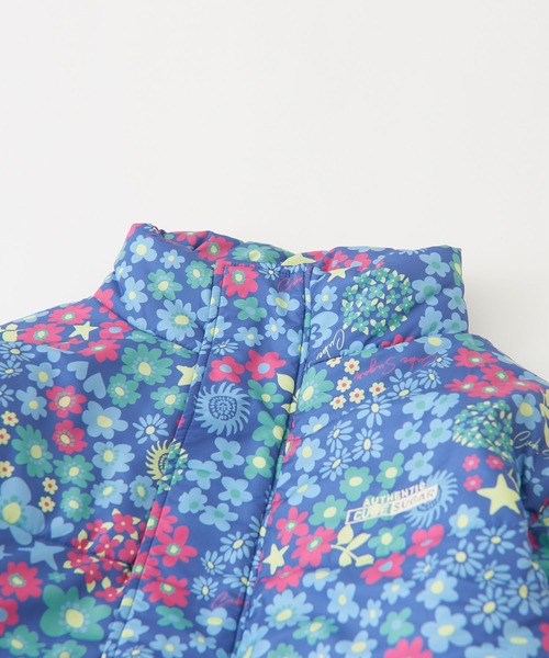 CUBE SUGAR(キューブシュガー)の「総柄中綿スタンドカラージャケット(ダウンジャケット/コート・レディース・ネイビー/グレー・M)」の6枚目の写真