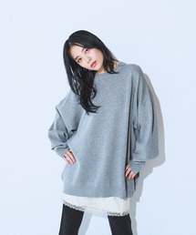 JEANASIS | 12G Wジャガードボリュームスリーブプルオーバー/166314(ニット/セーター)