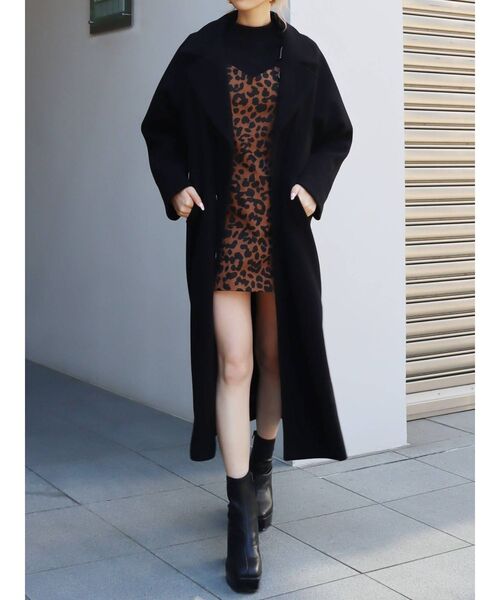 EVRIS（エヴリス）の「フェイクウールロングコート（その他アウター・レディース・ブラック/ネイビー/オレンジ/アイボリー/イエロー/ベージュ/ピンク・FREE）」の19枚目の写真