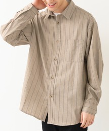 coca（coca） | メンズツイルストライプビッグシルエットシャツ(シャツ/ブラウス)