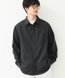 メンズツイルストライプビッグシルエットシャツ