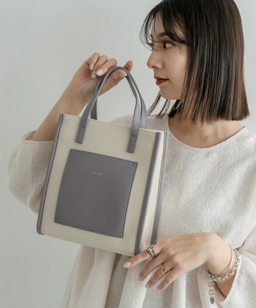 DEVICE（デバイス）の「Rename ミニ トートショルダーバッグ（トートバッグ・レディース・ブラック×グレー/アイボリー系1/アイボリー系2/アイボリー系3・FREE）」の4枚目の写真