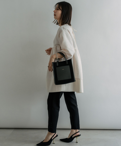 DEVICE（デバイス）の「Rename ミニ トートショルダーバッグ（トートバッグ・レディース・ブラック×グレー/アイボリー系1/アイボリー系2/アイボリー系3・FREE）」の12枚目の写真