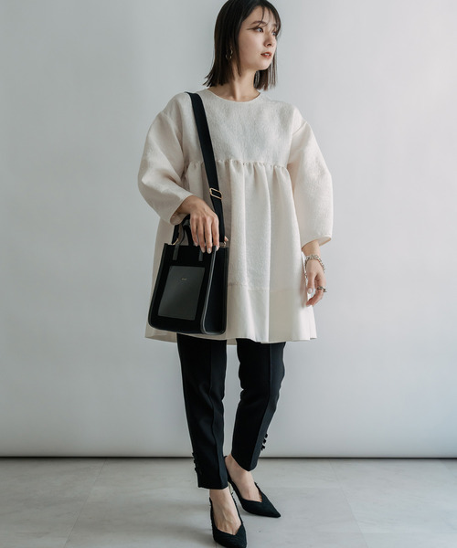 DEVICE（デバイス）の「Rename ミニ トートショルダーバッグ（トートバッグ・レディース・ブラック×グレー/アイボリー系1/アイボリー系2/アイボリー系3・FREE）」の13枚目の写真