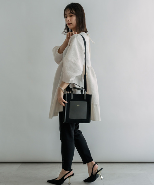 DEVICE（デバイス）の「Rename ミニ トートショルダーバッグ（トートバッグ・レディース・ブラック×グレー/アイボリー系1/アイボリー系2/アイボリー系3・FREE）」の14枚目の写真