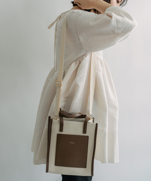 DEVICE（デバイス）の「Rename ミニ トートショルダーバッグ（トートバッグ・レディース・ブラック×グレー/アイボリー系1/アイボリー系2/アイボリー系3・FREE）」の16枚目の写真