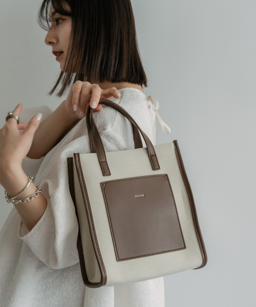 DEVICE（デバイス）の「Rename ミニ トートショルダーバッグ（トートバッグ・レディース・ブラック×グレー/アイボリー系1/アイボリー系2/アイボリー系3・FREE）」の18枚目の写真