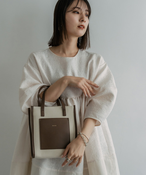 DEVICE（デバイス）の「Rename ミニ トートショルダーバッグ（トートバッグ・レディース・ブラック×グレー/アイボリー系1/アイボリー系2/アイボリー系3・FREE）」の19枚目の写真