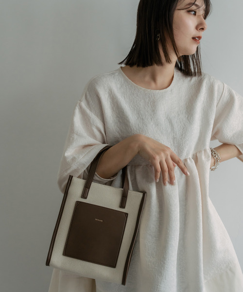 DEVICE（デバイス）の「Rename ミニ トートショルダーバッグ（トートバッグ・レディース・ブラック×グレー/アイボリー系1/アイボリー系2/アイボリー系3・FREE）」の20枚目の写真