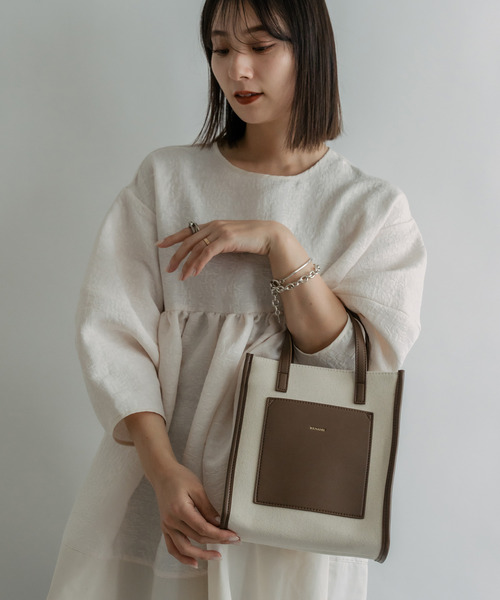 DEVICE（デバイス）の「Rename ミニ トートショルダーバッグ（トートバッグ・レディース・ブラック×グレー/アイボリー系1/アイボリー系2/アイボリー系3・FREE）」の21枚目の写真