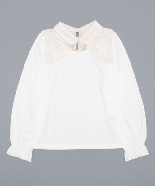 axes femme（アクシーズファム）の「カットワークデザインＰＯ（Tシャツ/カットソー・レディース・ブラック/ワイン/キナリ・FREE）」の5枚目の写真