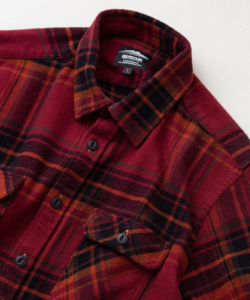 OUTDOOR PRODUCTS APPAREL（アウトドアプロダクツアパレル）の「ヘビーオンスネルシャツ（シャツ/ブラウス・メンズ・レッド/ホワイト/ブルー/グレー/イエロー・MEDIUM/LARGE/X-LARGE）」の5枚目の写真
