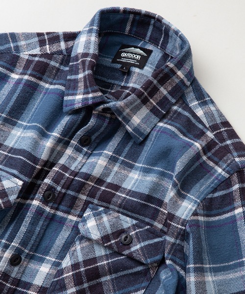 OUTDOOR PRODUCTS APPAREL（アウトドアプロダクツアパレル）の「ヘビーオンスネルシャツ（シャツ/ブラウス・メンズ・レッド/ホワイト/ブルー/グレー/イエロー・MEDIUM/LARGE/X-LARGE）」の3枚目の写真