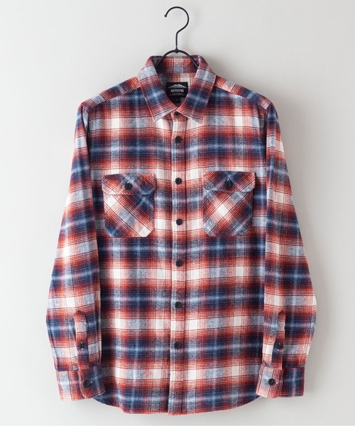 OUTDOOR PRODUCTS APPAREL（アウトドアプロダクツアパレル）の「ヘビーオンスネルシャツ（シャツ/ブラウス・メンズ・レッド/ホワイト/ブルー/グレー/イエロー・MEDIUM/LARGE/X-LARGE）」の6枚目の写真