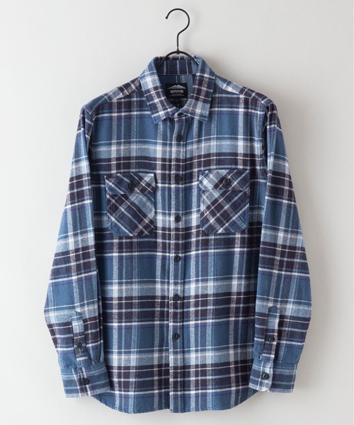 OUTDOOR PRODUCTS APPAREL（アウトドアプロダクツアパレル）の「ヘビーオンスネルシャツ（シャツ/ブラウス・メンズ・レッド/ホワイト/ブルー/グレー/イエロー・MEDIUM/LARGE/X-LARGE）」の8枚目の写真