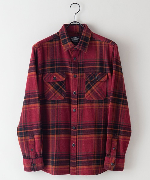 OUTDOOR PRODUCTS APPAREL（アウトドアプロダクツアパレル）の「ヘビーオンスネルシャツ（シャツ/ブラウス・メンズ・レッド/ホワイト/ブルー/グレー/イエロー・MEDIUM/LARGE/X-LARGE）」の10枚目の写真