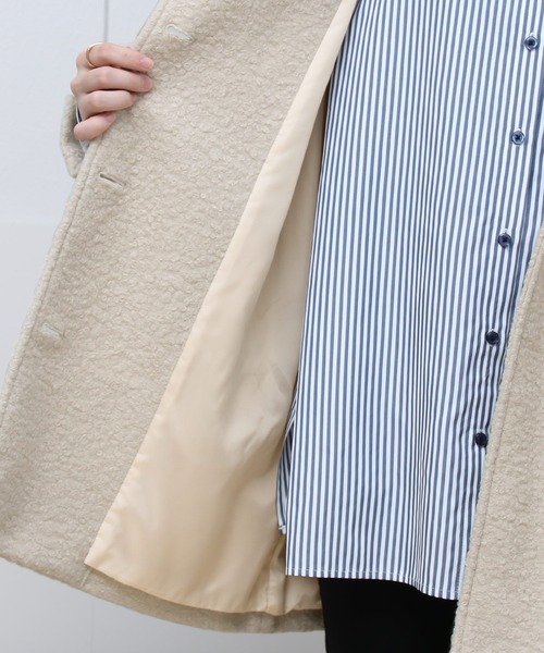 Social GIRL（ソーシャルガール）の「3WAYカラーリングツイードミドルコート（その他アウター・レディース・ブラック/アイボリー/モカ・M）」の10枚目の写真