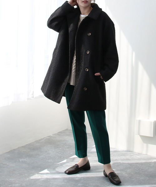 Social GIRL（ソーシャルガール）の「3WAYカラーリングツイードミドルコート（その他アウター・レディース・ブラック/アイボリー/モカ・M）」の13枚目の写真