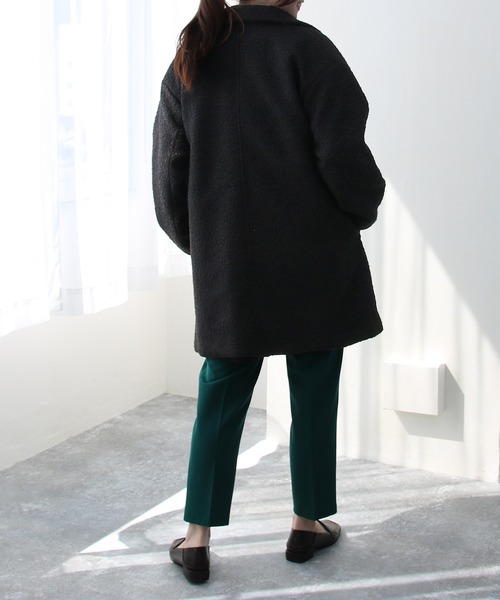 Social GIRL（ソーシャルガール）の「3WAYカラーリングツイードミドルコート（その他アウター・レディース・ブラック/アイボリー/モカ・M）」の14枚目の写真