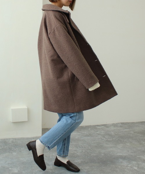 Social GIRL（ソーシャルガール）の「3WAYカラーリングツイードミドルコート（その他アウター・レディース・ブラック/アイボリー/モカ・M）」の19枚目の写真