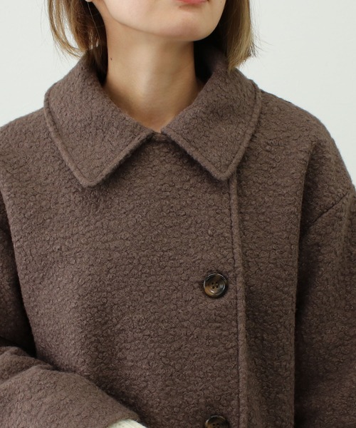 Social GIRL（ソーシャルガール）の「3WAYカラーリングツイードミドルコート（その他アウター・レディース・ブラック/アイボリー/モカ・M）」の7枚目の写真