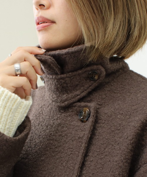 Social GIRL（ソーシャルガール）の「3WAYカラーリングツイードミドルコート（その他アウター・レディース・ブラック/アイボリー/モカ・M）」の6枚目の写真