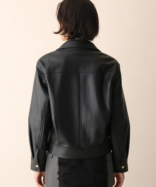 OPAQUE.CLIP（オペークドットクリップ）の「◆フェイクレザーライダース（ライダースジャケット・レディース・ブラック・38）」の16枚目の写真