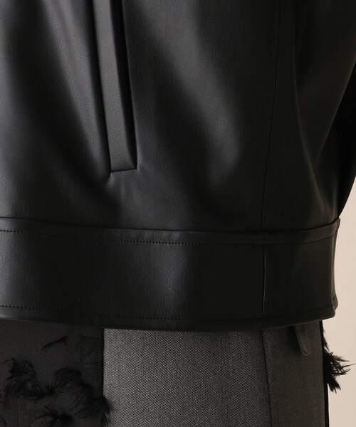 OPAQUE.CLIP（オペークドットクリップ）の「◆フェイクレザーライダース（ライダースジャケット・レディース・ブラック・38）」の20枚目の写真