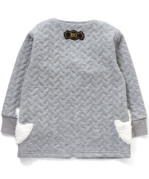 BIT'Z（ビッツ）の「おばけポケットカーディガン（カーディガン/ボレロ・キッズ・ネイビー/グレー・80/90/95/100/110/120）」の3枚目の写真