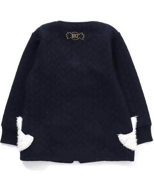 BIT'Z（ビッツ）の「おばけポケットカーディガン（カーディガン/ボレロ・キッズ・ネイビー/グレー・80/90/95/100/110/120）」の4枚目の写真