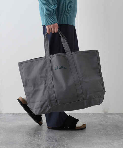 L.L.Bean(エルエルビーン)の「【L.L.Bean /エル エル ビーン】Grocery Tote(トートバッグ・メンズ・チャコールグレー/アイボリー・FREE)」の15枚目の写真