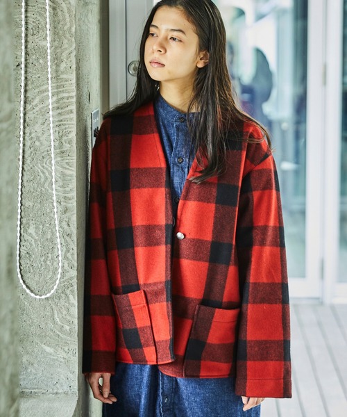 orSlow（オアスロウ）の「orSlow | ノーカラージャケット WOMEN（ノーカラージャケット・レディース・レッド系その他・FREE）」の18枚目の写真