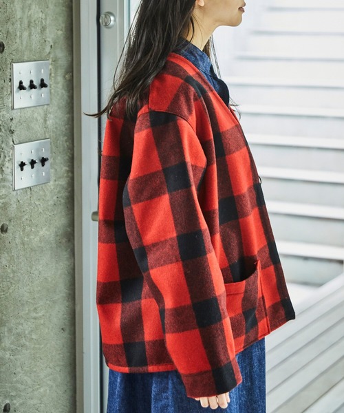 orSlow（オアスロウ）の「orSlow | ノーカラージャケット WOMEN（ノーカラージャケット・レディース・レッド系その他・FREE）」の17枚目の写真