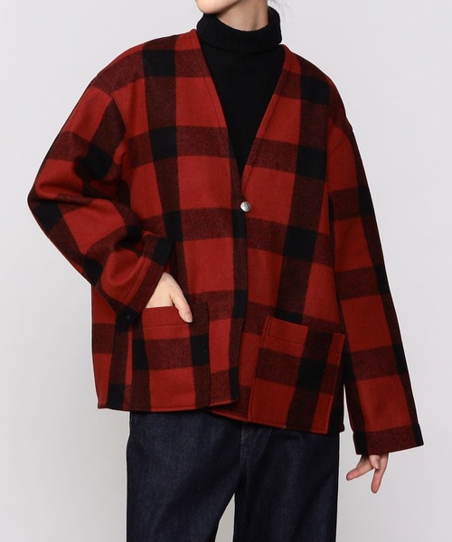 orSlow（オアスロウ）の「orSlow | ノーカラージャケット WOMEN（ノーカラージャケット・レディース・レッド系その他・FREE）」の14枚目の写真