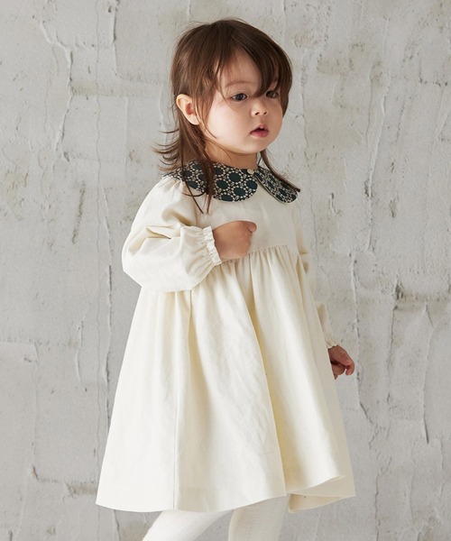 Hoppetta(ホッペッタ)の「【Hoppetta(ホッペッタ)】付け襟コーデュロイワンピース(ワンピース)」 WEAR