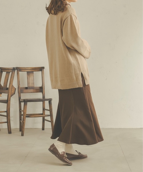 Ambre Neige(アンブルネージュ)の「ビッグポロニット/【WEB/EC限定商品】(ニット/セーター・レディース・アイボリー/ダークブラウン/ベージュ・FREE)」の20枚目の写真