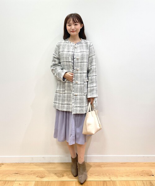 index（インデックス）の「◇シャイニーツイード ノーカラーコート