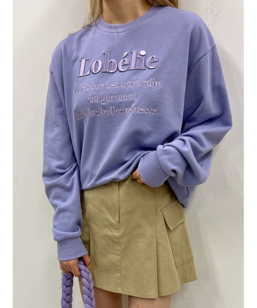 WC(ダブル シー)の「ロゴ刺繍スウェット(スウェット・レディース・ブラック/サックスブルー/ライトパープル/ピンク/グリーン・FREE)」の1枚目の写真